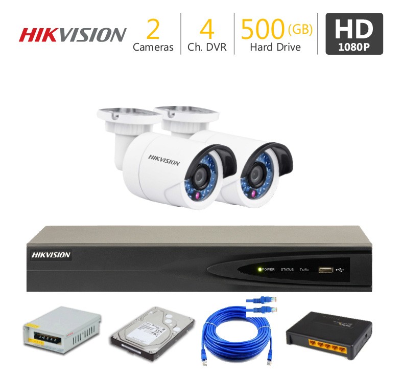 Hikvision 2MP-HD-1080p 2 CCTV Camera Package